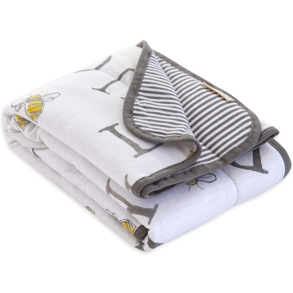 Burt’s Bees Baby A-bee-c Reversible Baby Blanket - Picture 1 of 3